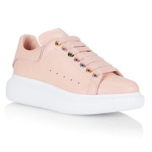 Alexander McQueen Beige/Blush Oversized Sneakers Size 35EUR
